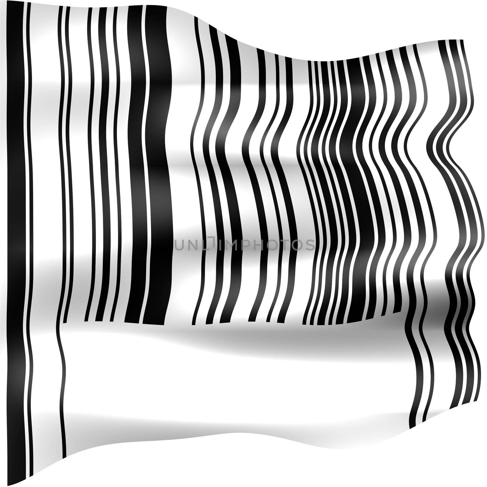 Barcode flag isolated in white