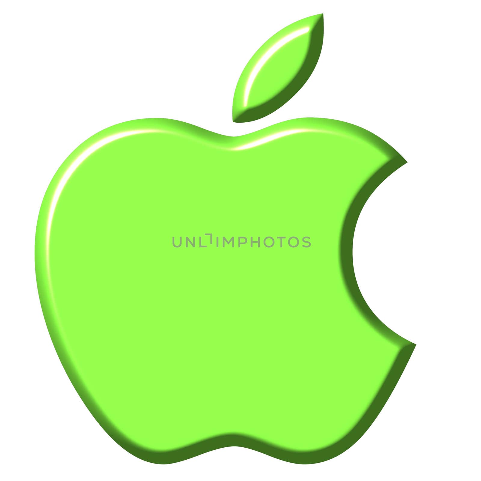 Bitten Green Apple by Georgios
