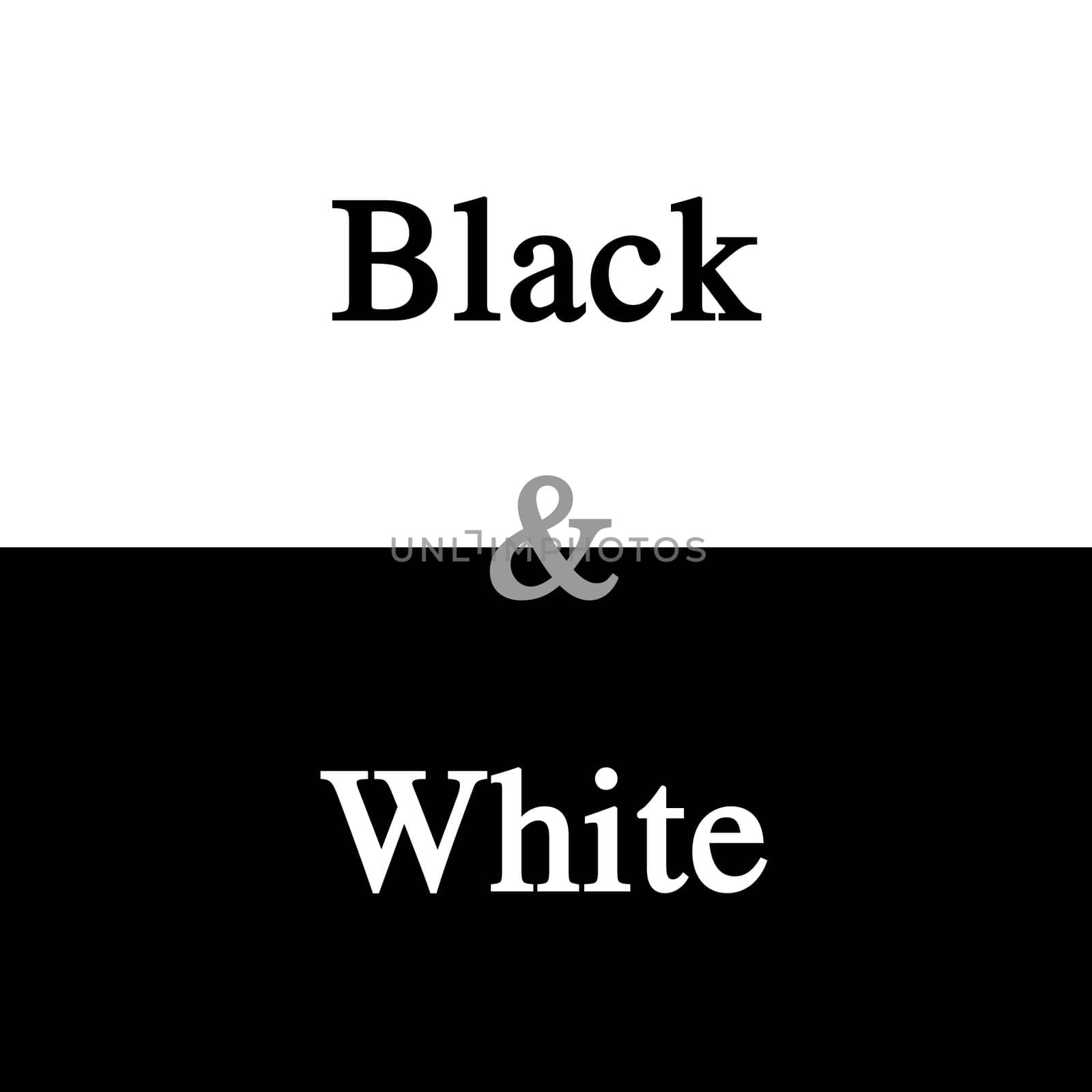 Black and white concept