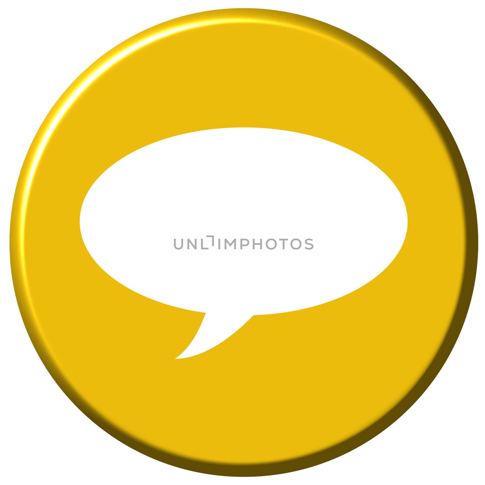 Chat button isolated in white