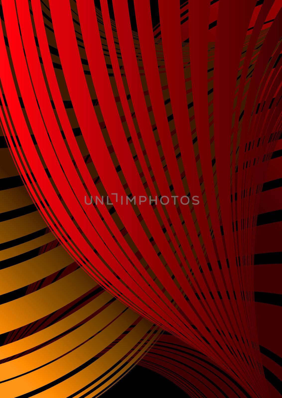 Red based background with flowing lines and copy space