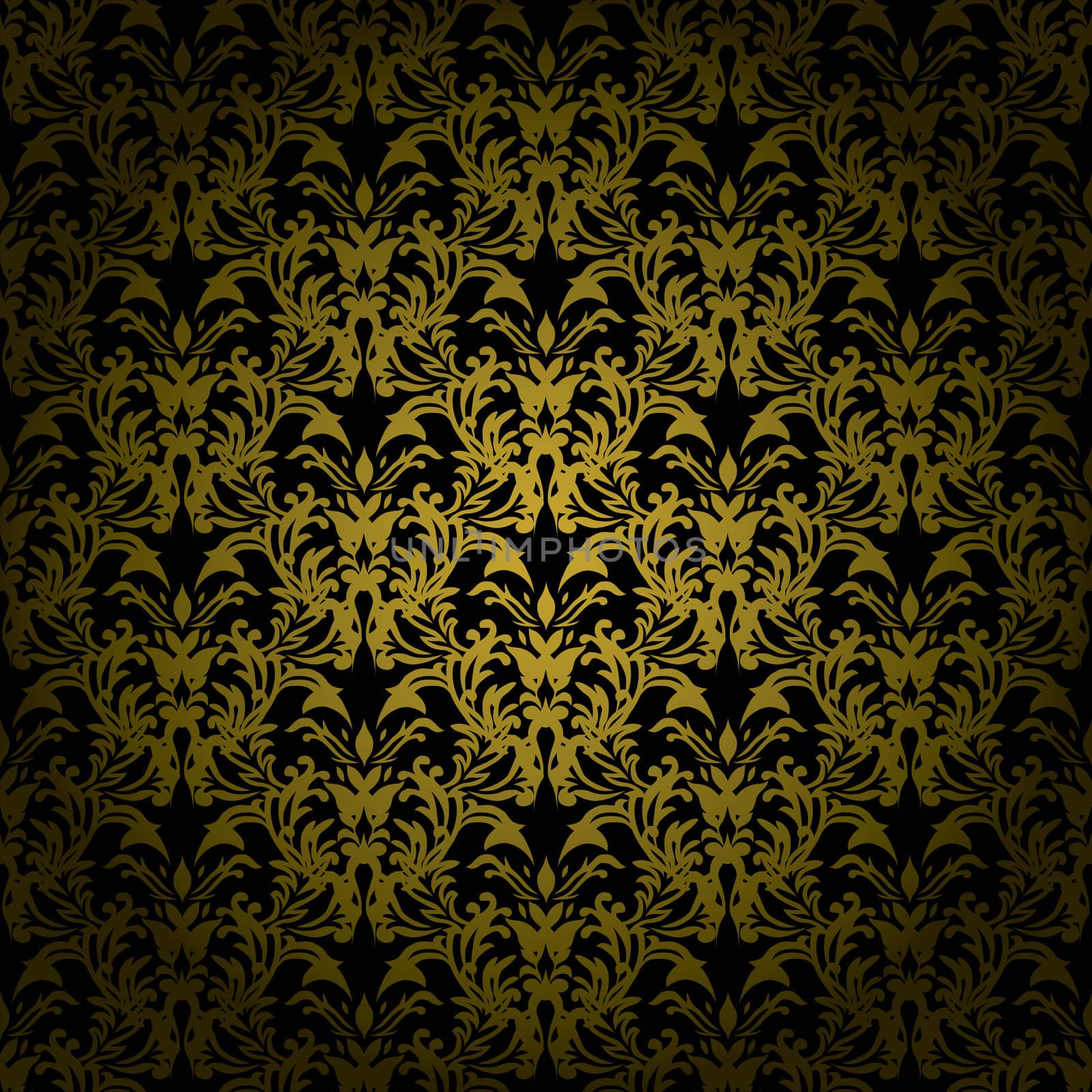 Golden brown floral design that would make an ideal seamless background