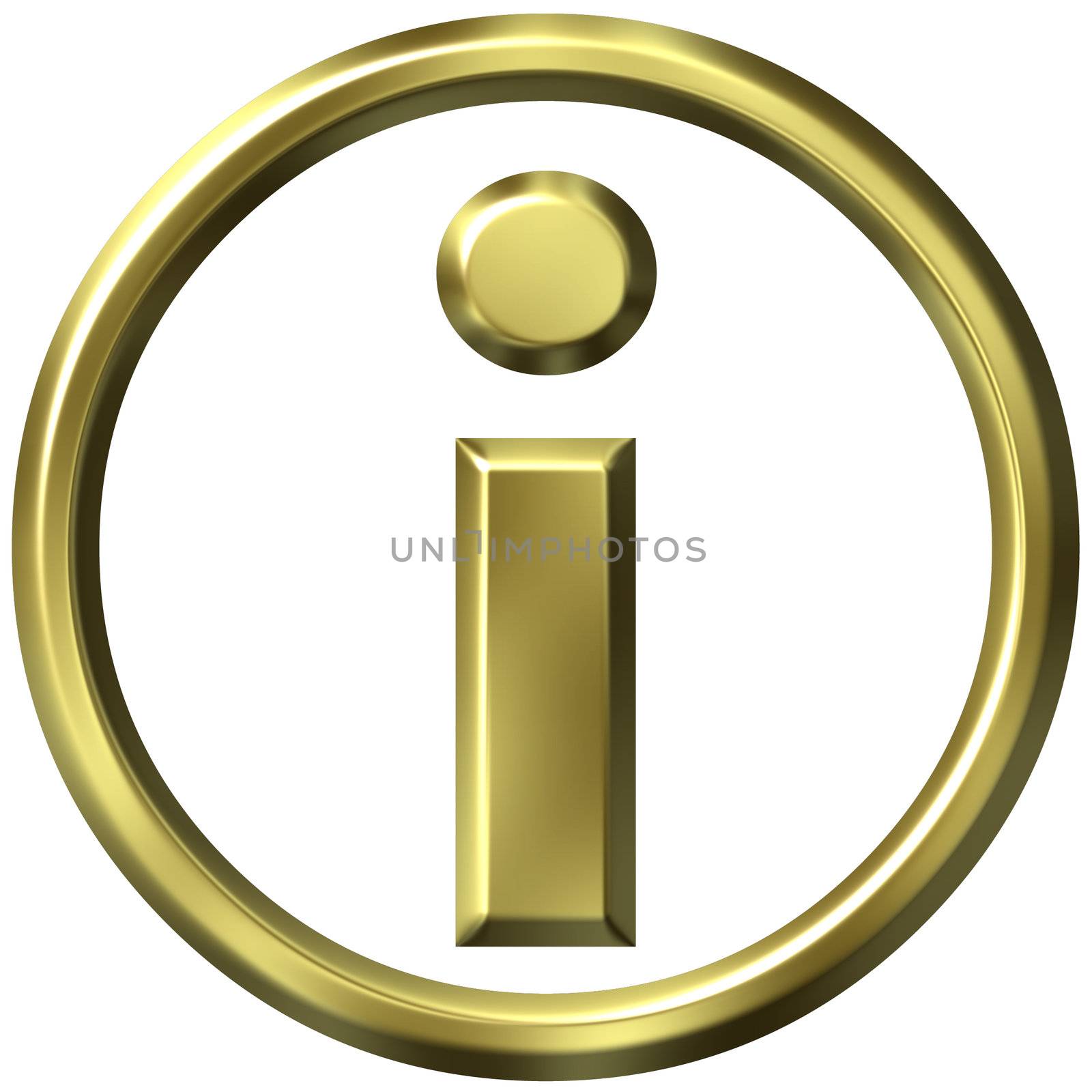 3D Golden Information Symbol  by Georgios