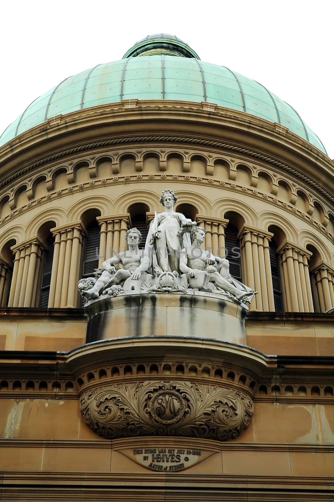 detail of famous Queen Victoria Building in Sydney