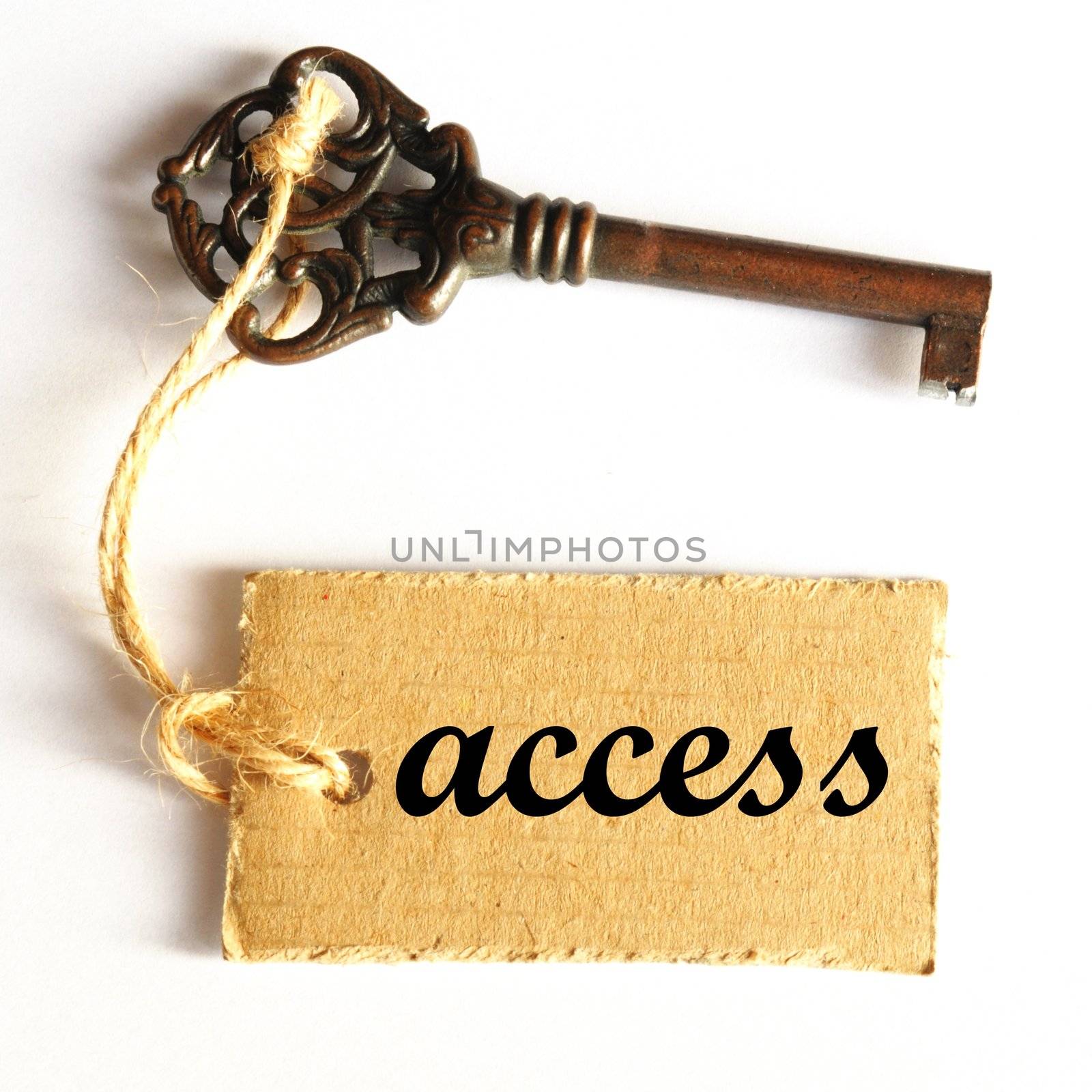 access or login concept with old key