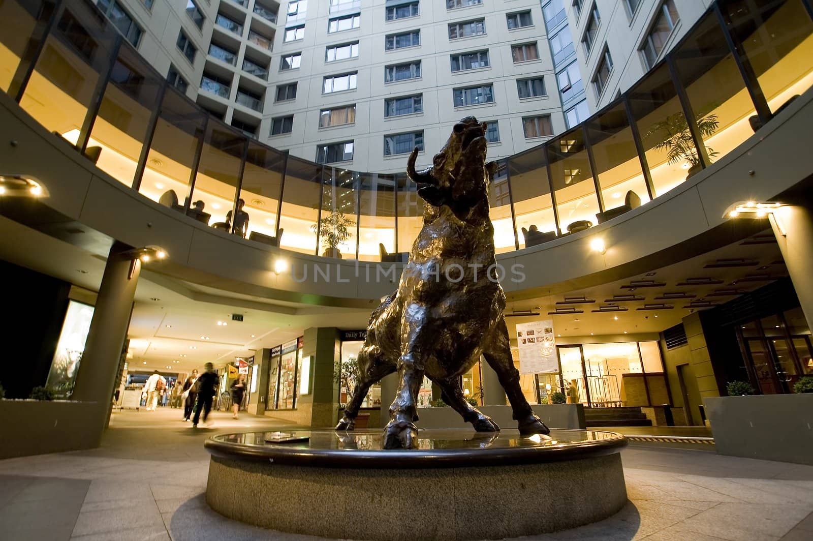 big bull sculpture in sydney cbd apartment blocks