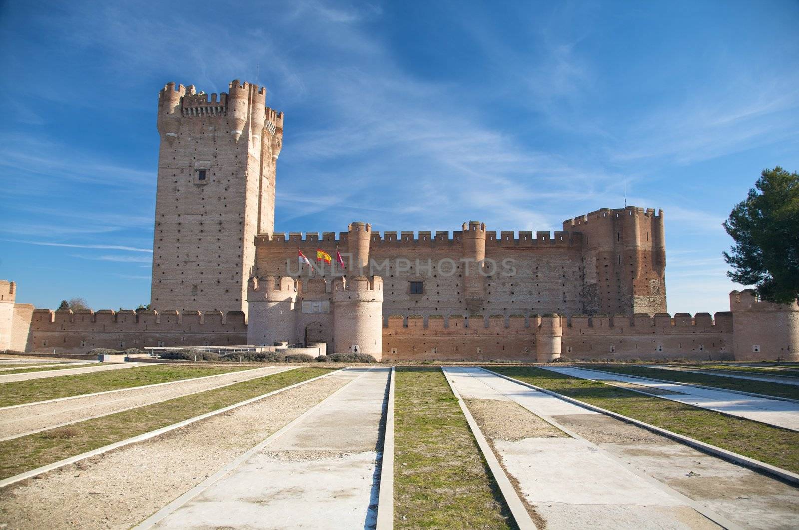 ancient castle named La Mota in Medina del Campo city in Valladolid spain