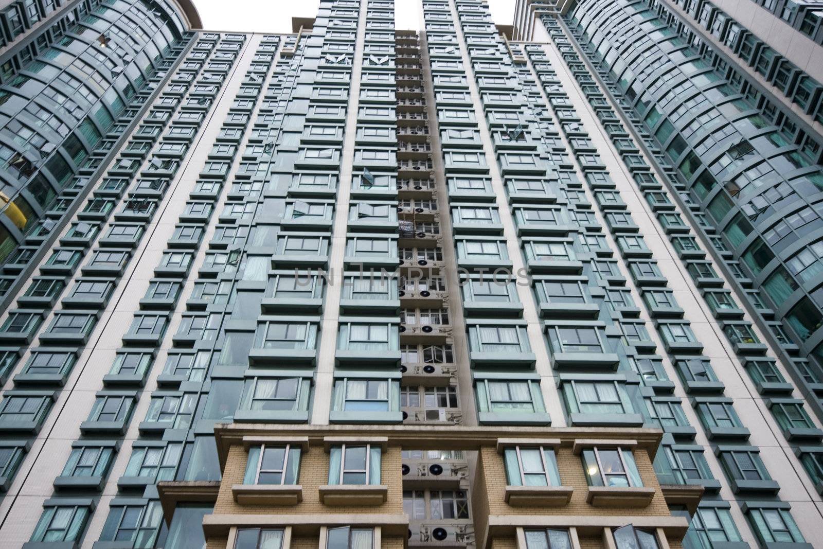 it is a shot of Hong Kong housing apartment block.