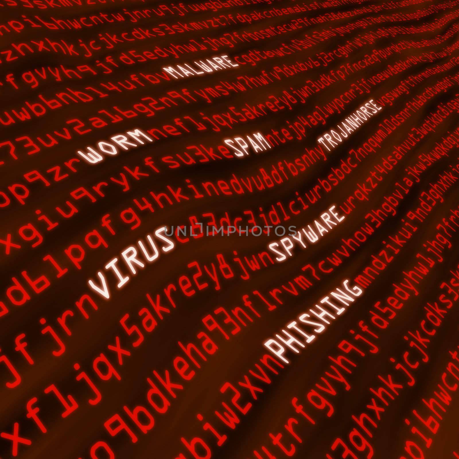 Distorted red field of cyber attack methods by Balefire9