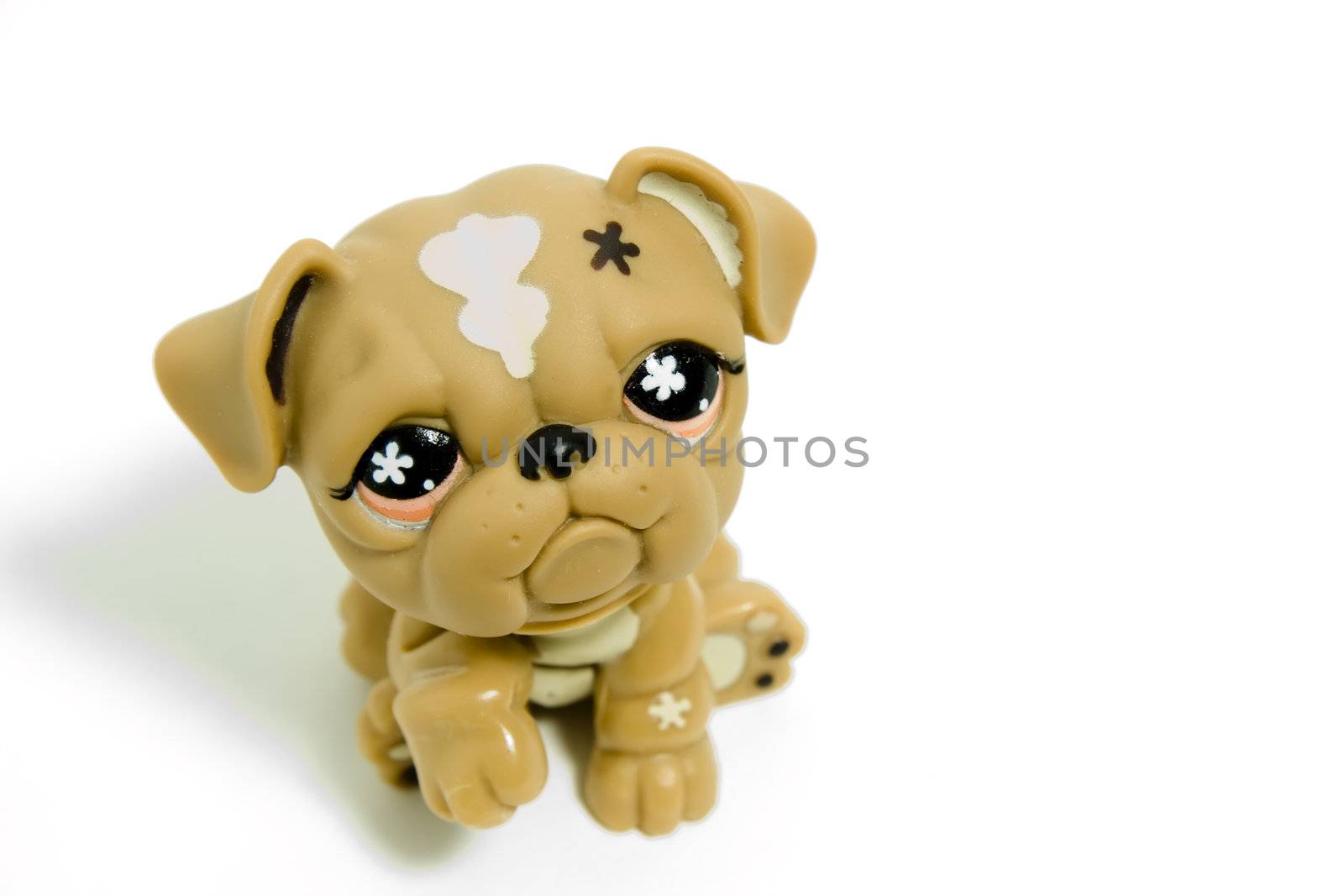 cute puppy toy isolated on white