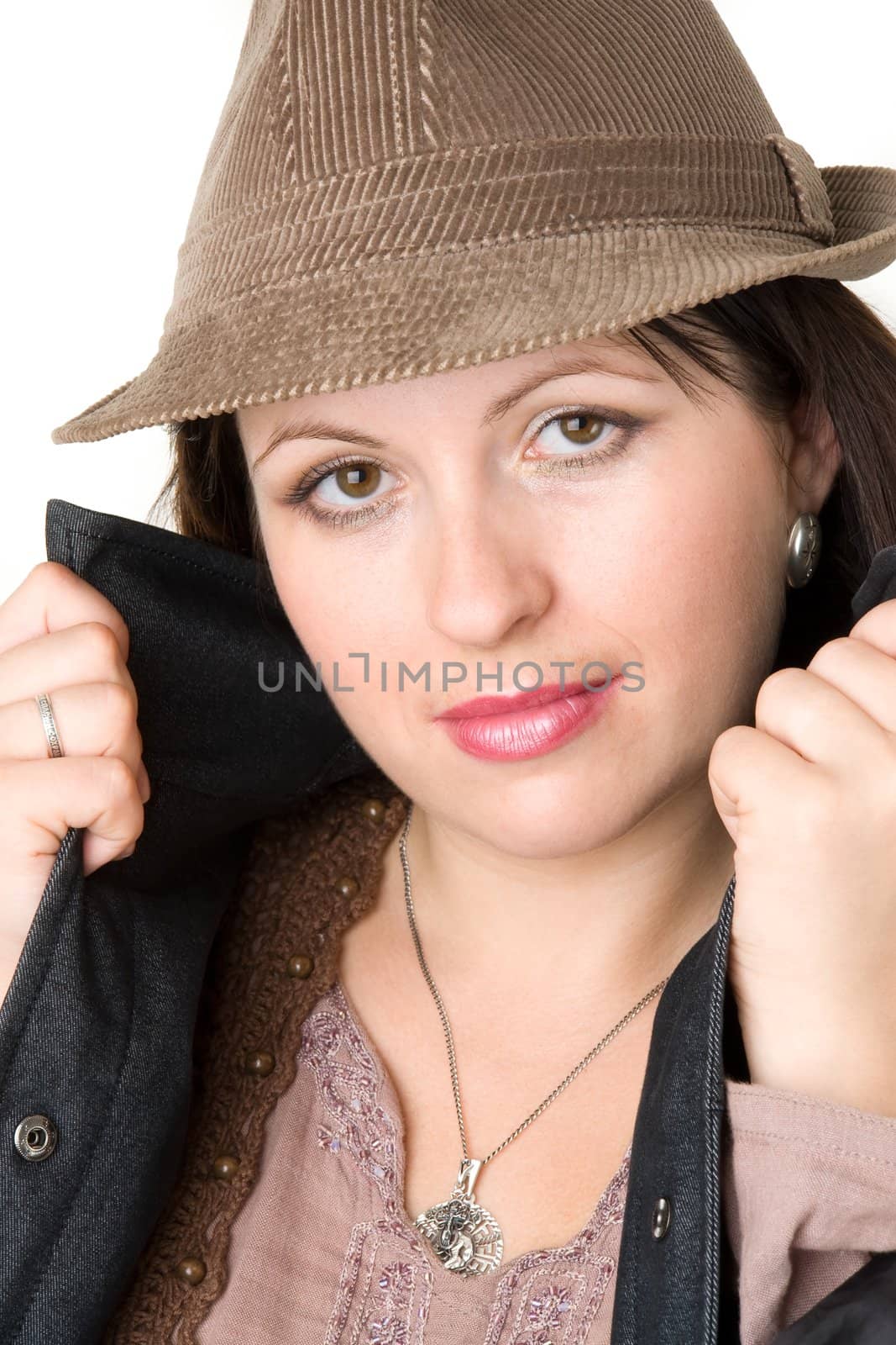 Female portrait. The beautiful face close up.