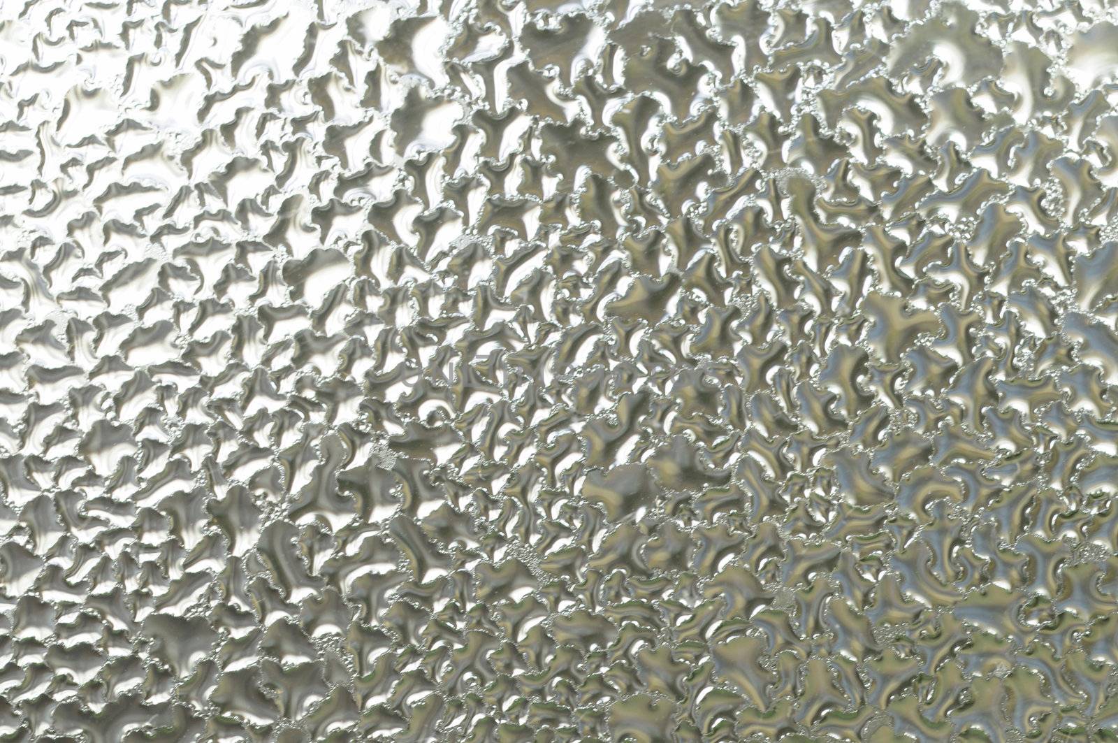 Water condensation on glass. Horizontal