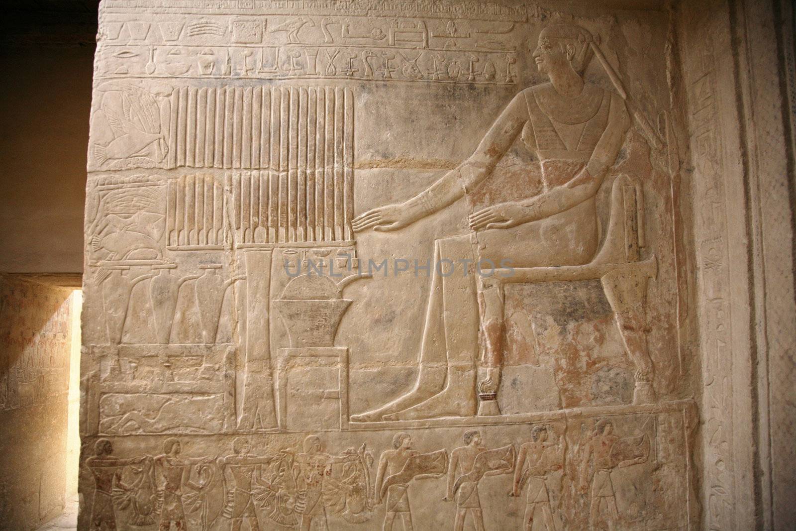 egyptian relief at an egyptian temple