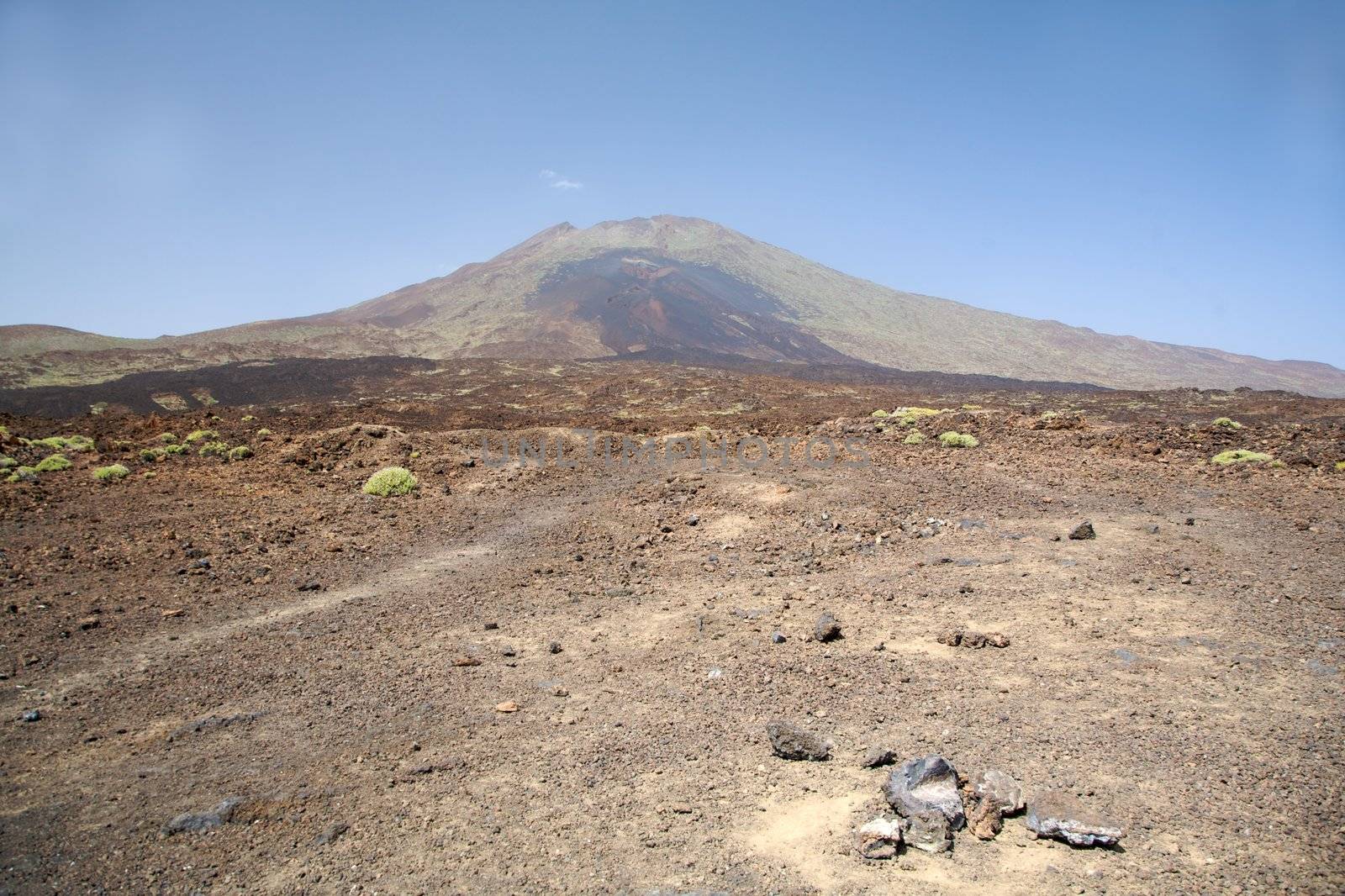 volcanic area near the teide volcano in tenerife spain