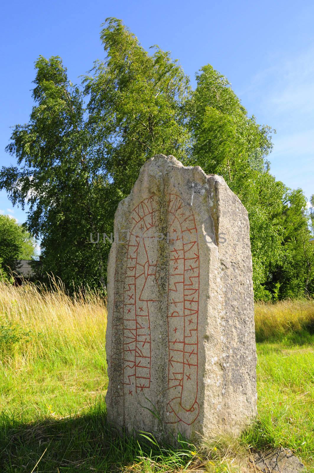 Ancient rune stone in Sweden