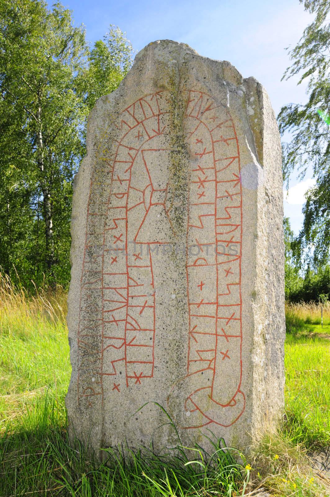 Ancient rune stone in Sweden