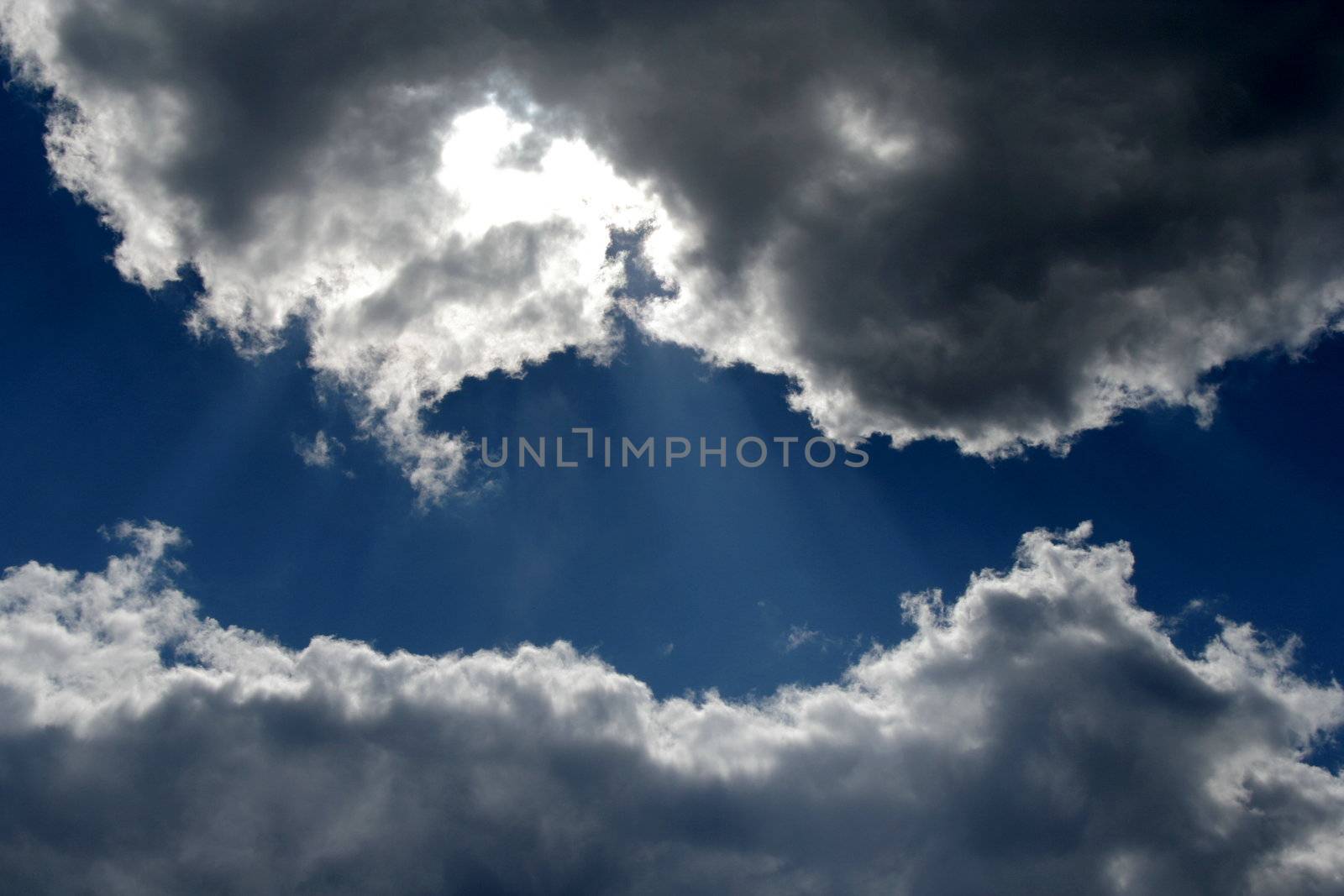 Two storm clouds