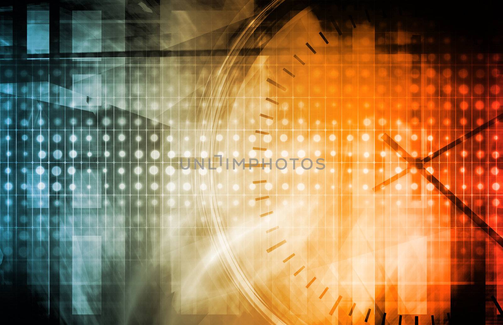 Technology Abstract with Futuristic Lines as Art