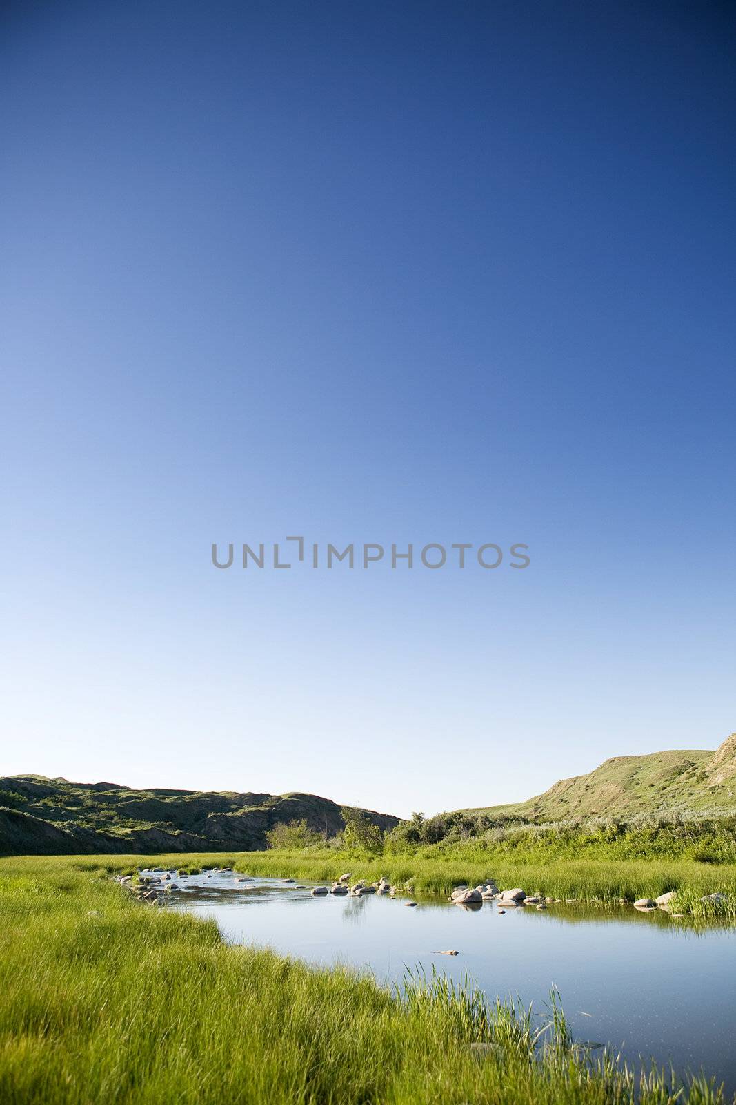 Creek hill in beautiful Saskatchewan nature