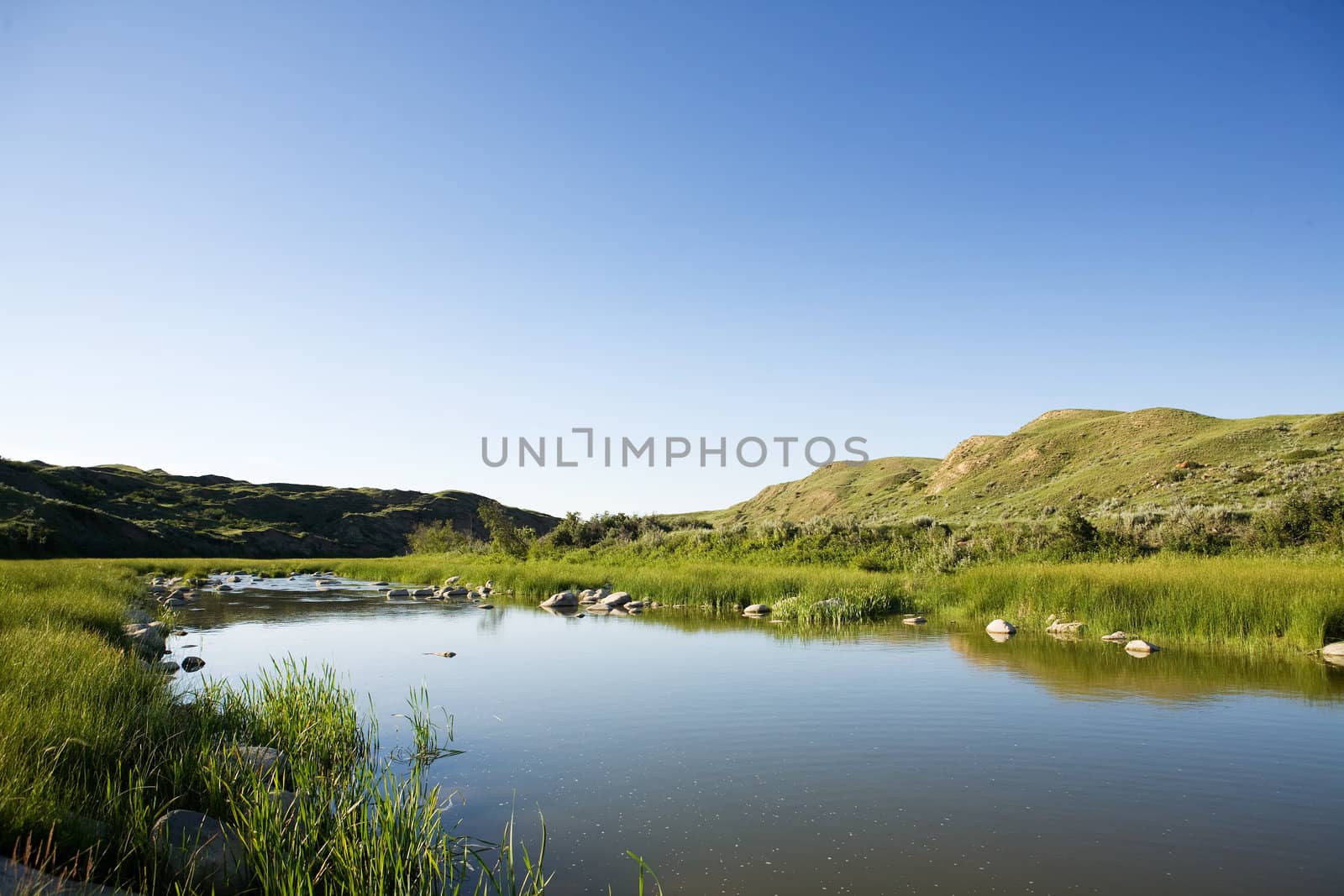 Creek hill in beautiful Saskatchewan nature