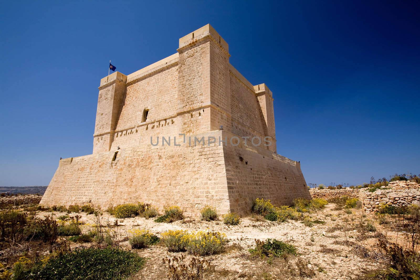 St marija tower on comino island, Malta