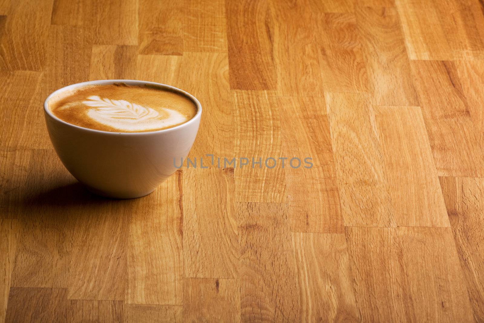 Cappuccino by leaf