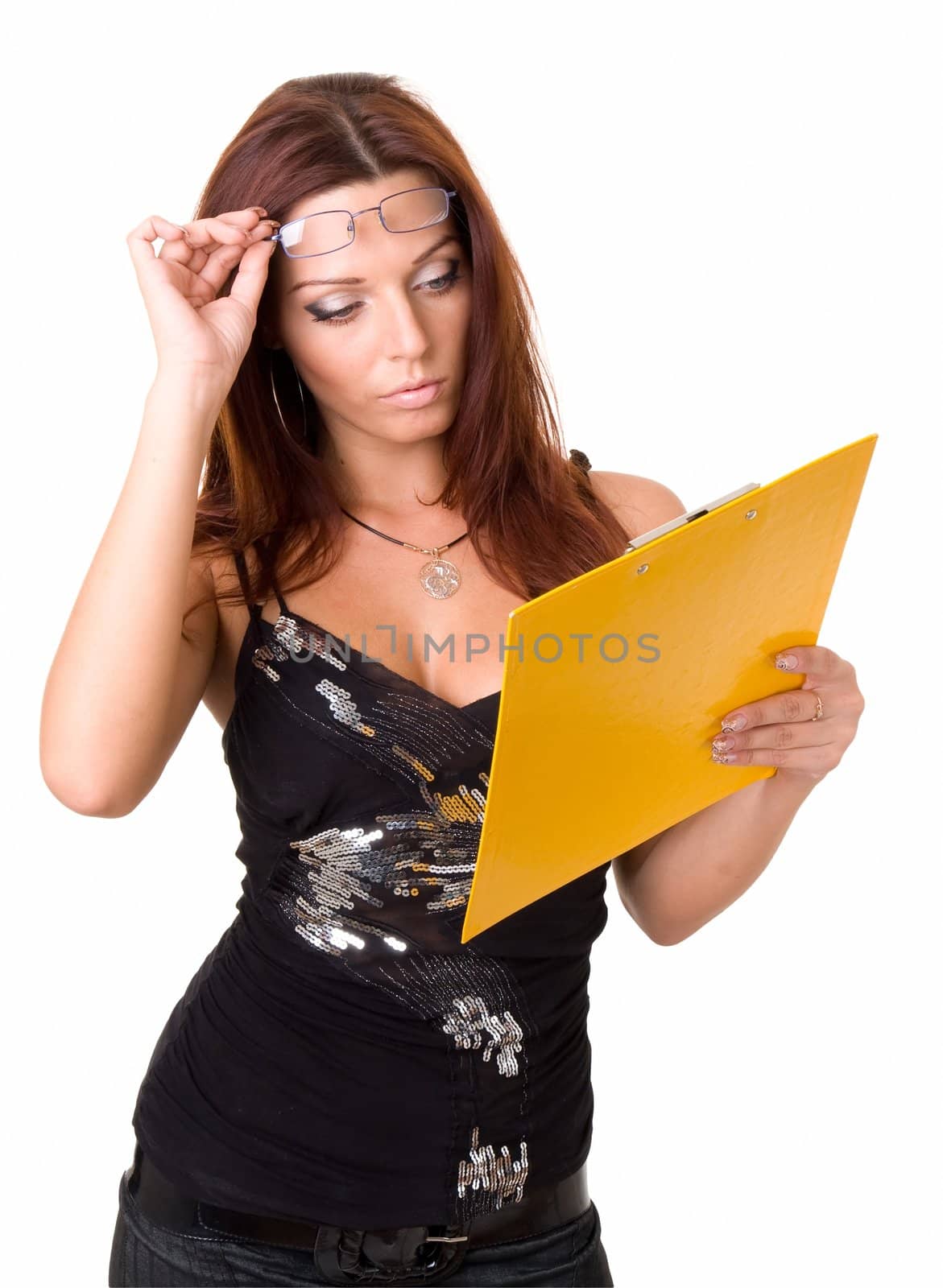 woman with documents by stepanov