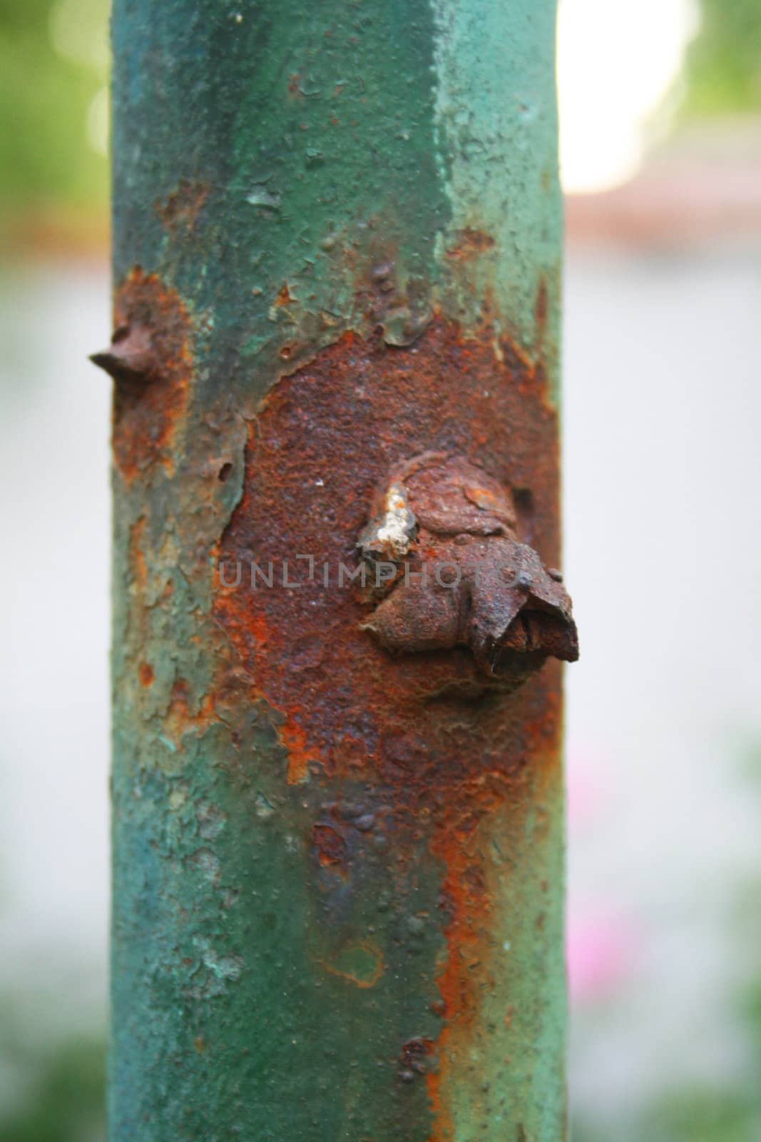 Rusty painted pipe