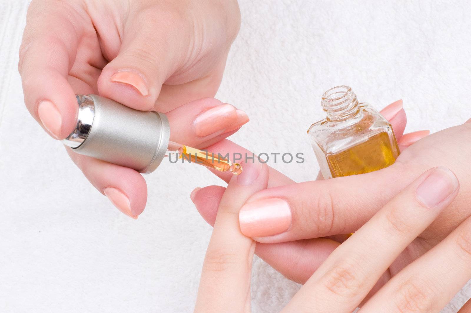 manicure - moisturizing and nutritioning for the nails and skin around nails
