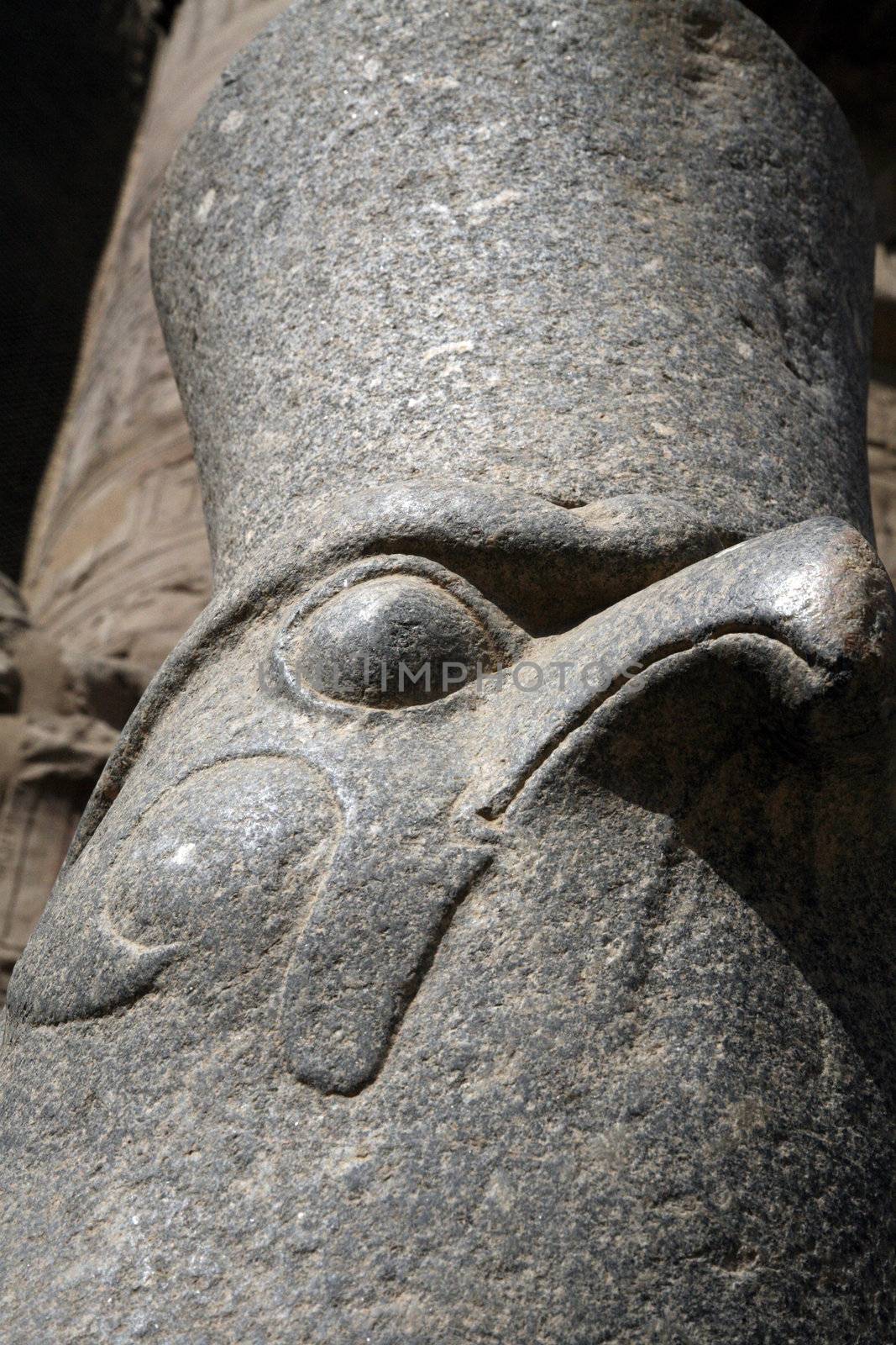 face of the god horus' statue