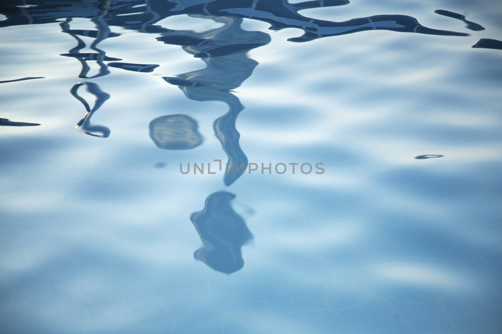 image of a swimming pool surface with reflections