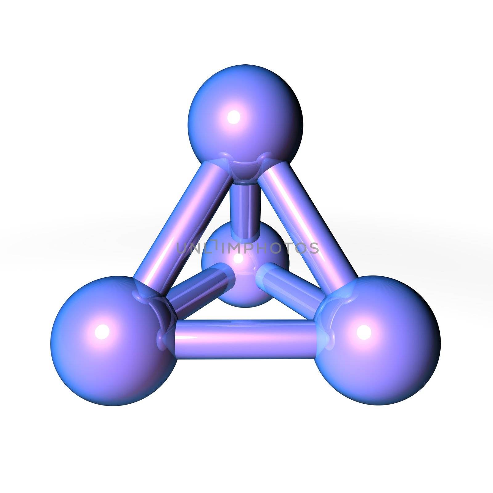 Molecule Structure Metallic Blue-Purple by PixBox