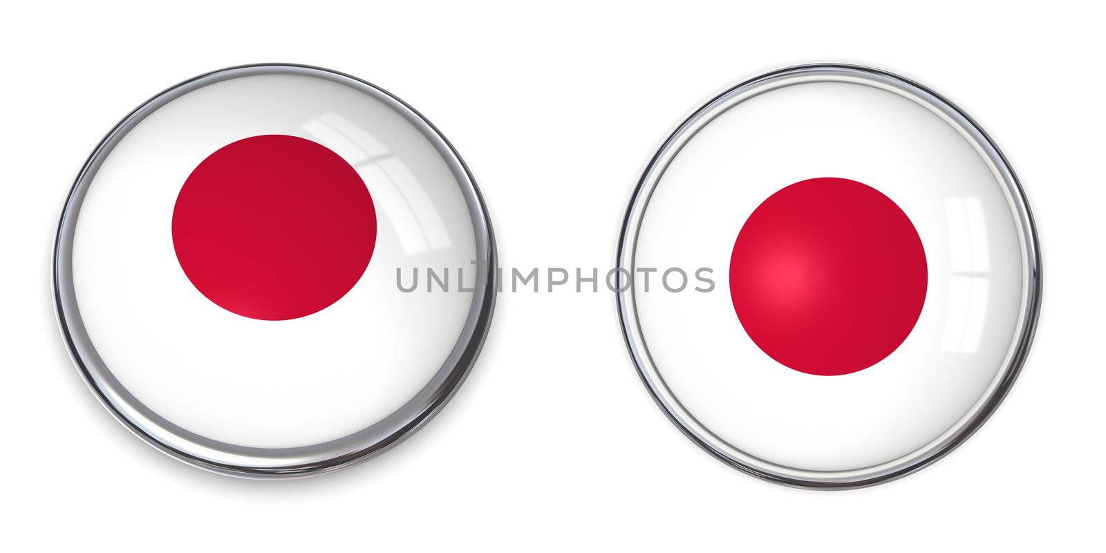 button style banner in 3D of Japan