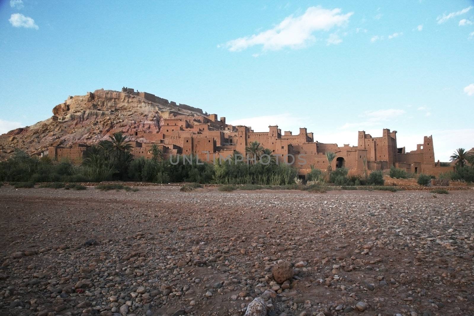 general view of kasbah ait benhaddou in morocco