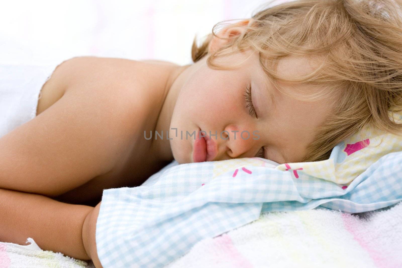 children series: afternoon nap, sleeper little girl