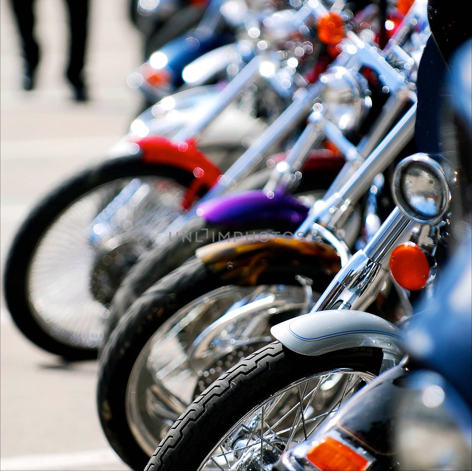 Custom motorcycles at Sturgis motorcycle Rally in South Dakota, USA      