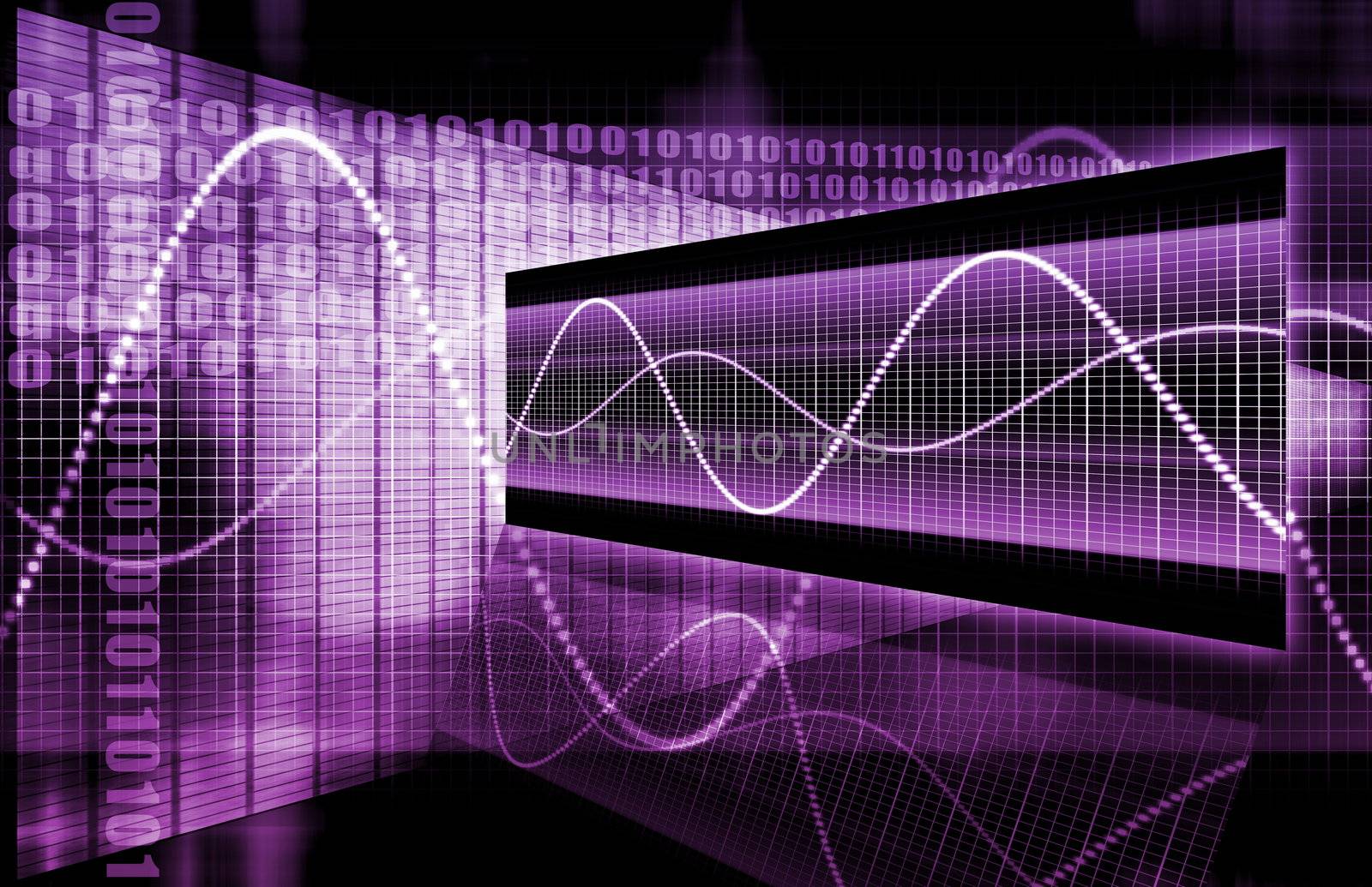 A Multimedia Technology Data as Art Background
