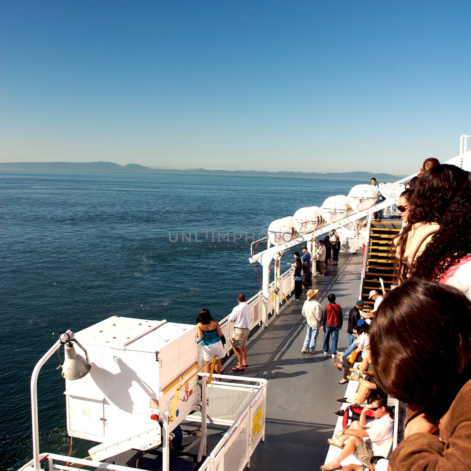 Ferry ride from Vancouver to Victoria through the vancouver islands