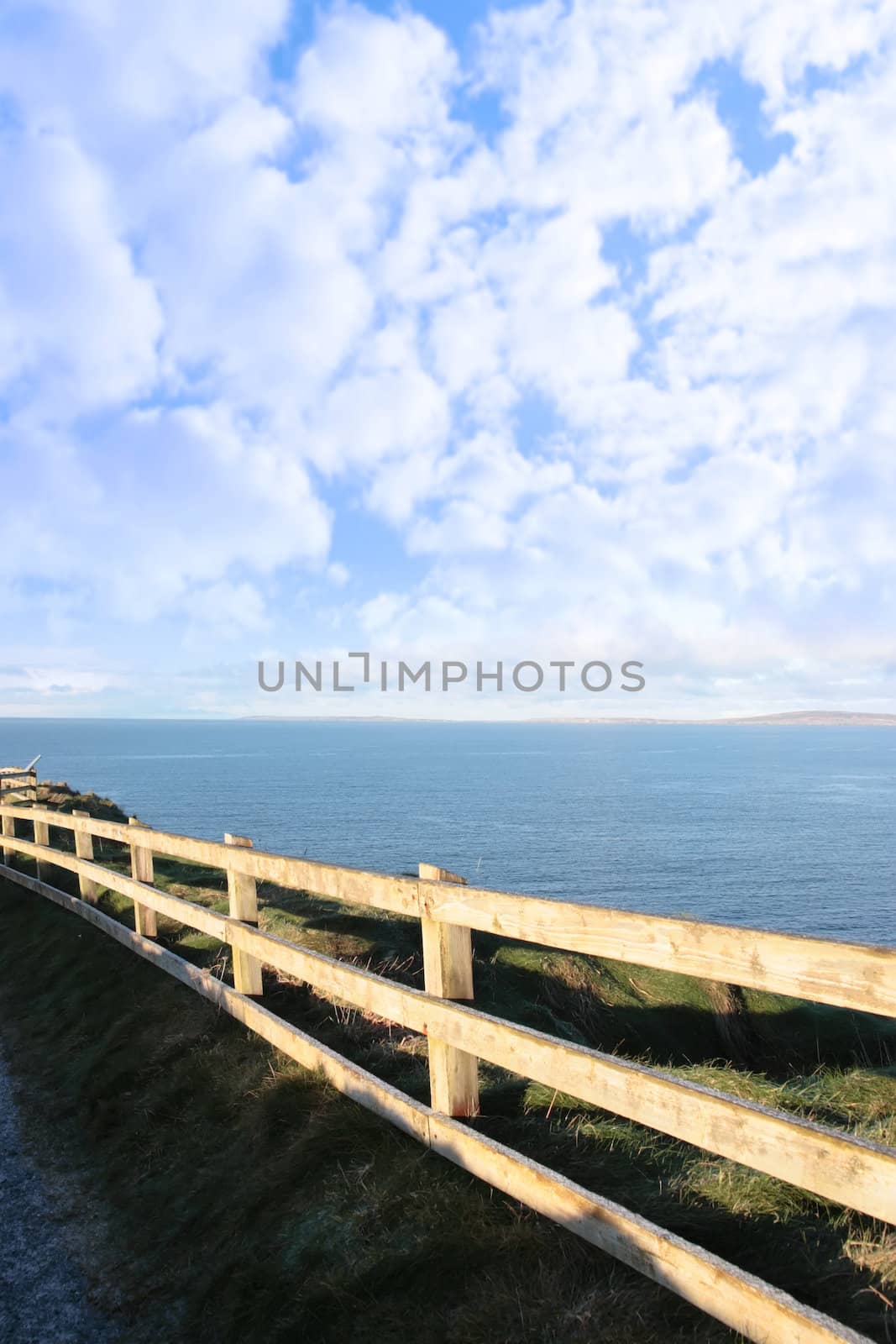 frosty winters view at ballybunion cliffside walk with atlantic view