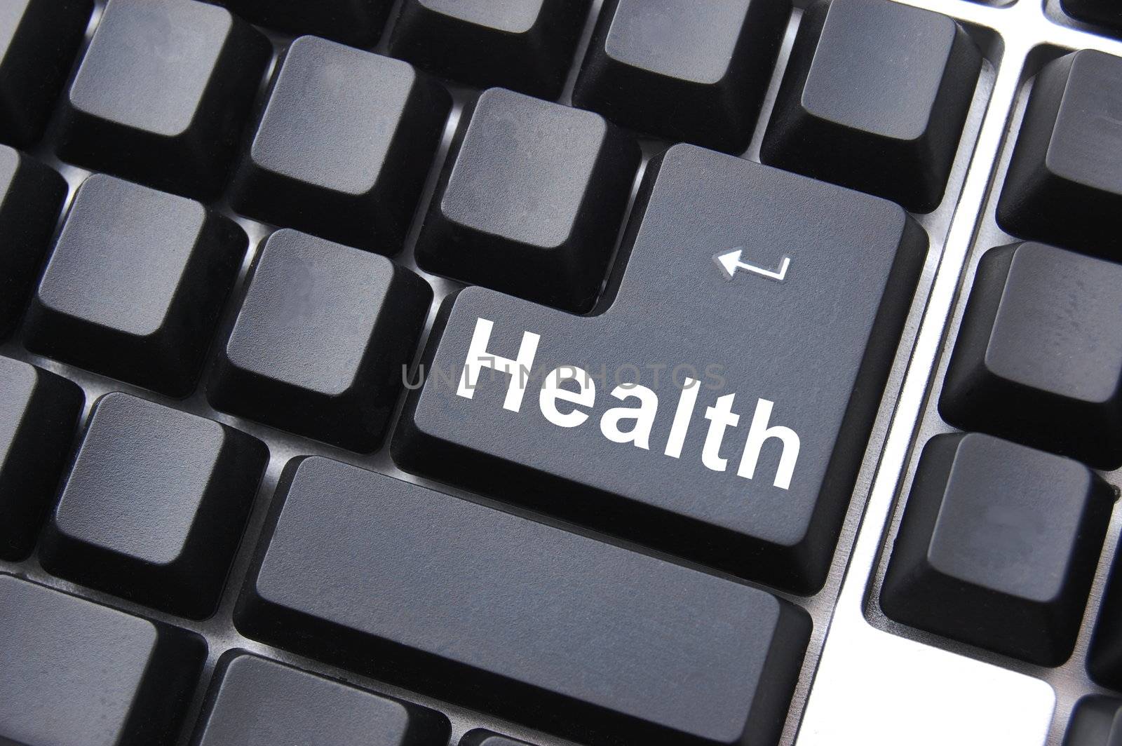 healthy lifestyle shown by health computer button