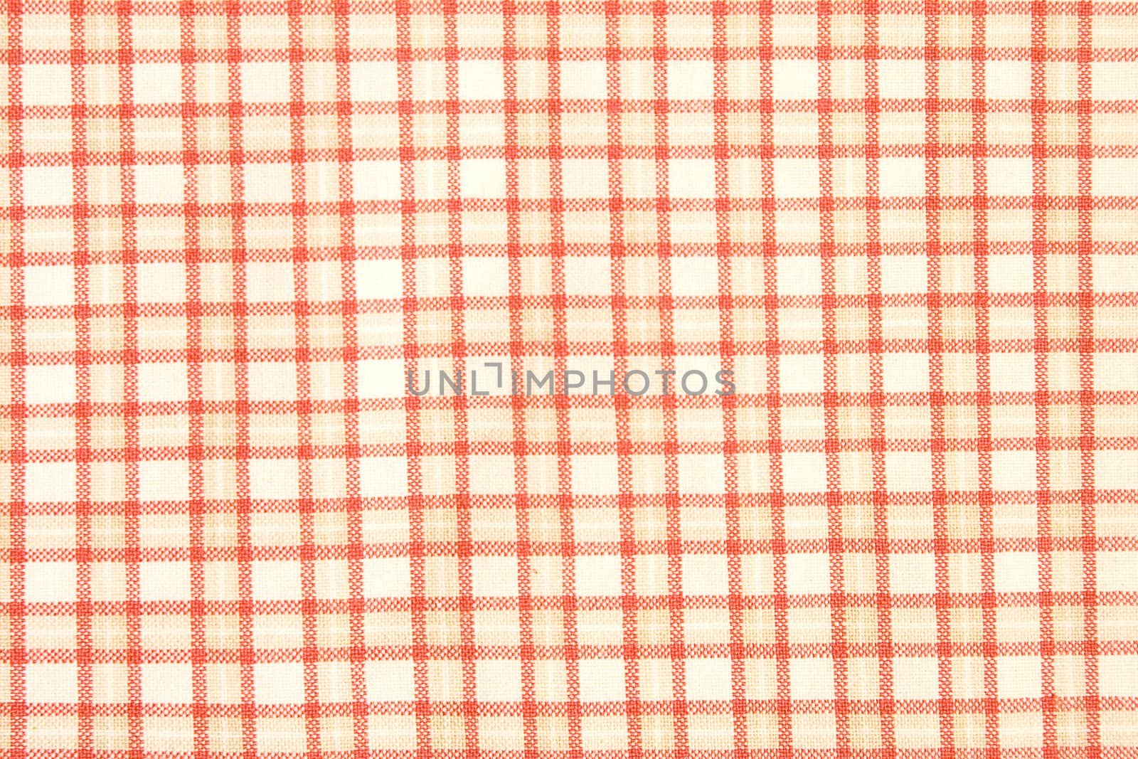cotton canvas with grid, red and white