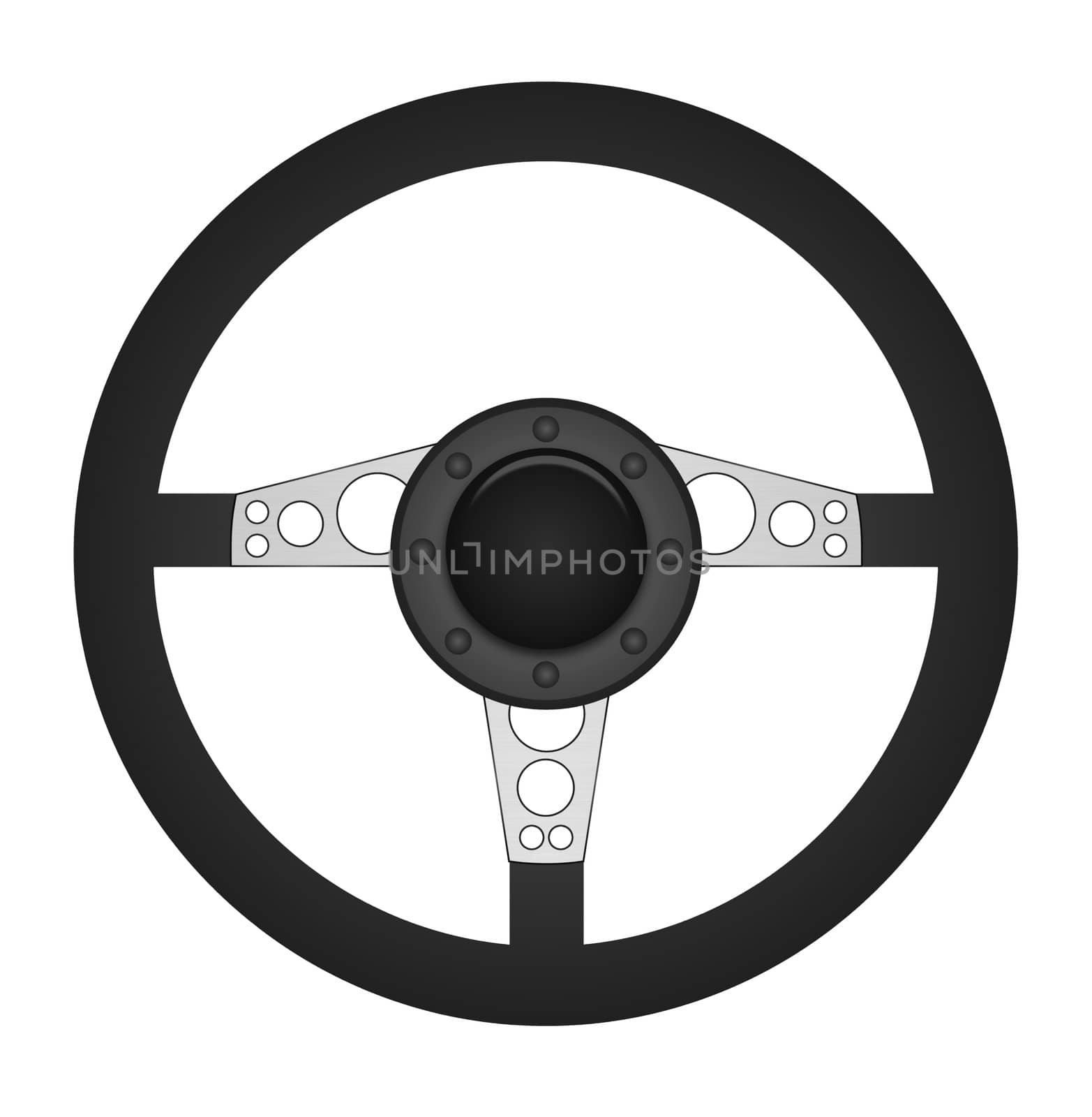 Illustration of a concept steering wheel
