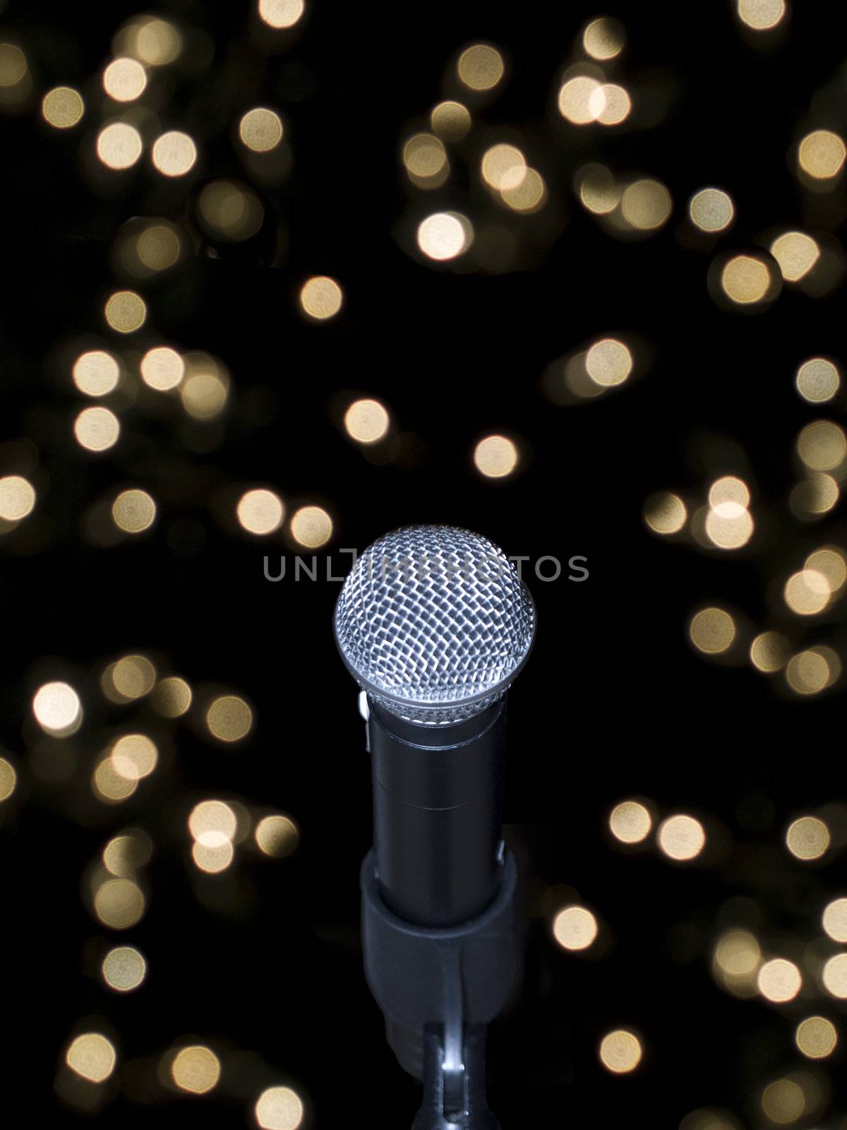 Microphone on stage by antonprado