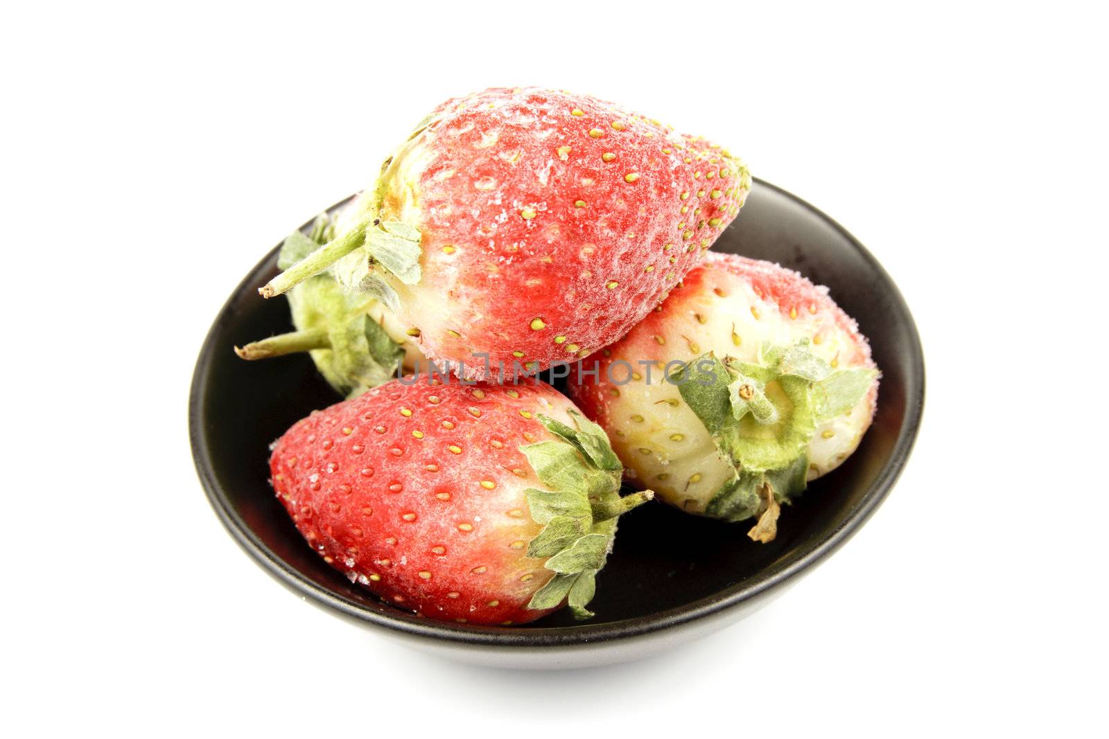 Frozen Strawberries in a Bowl by KeithWilson