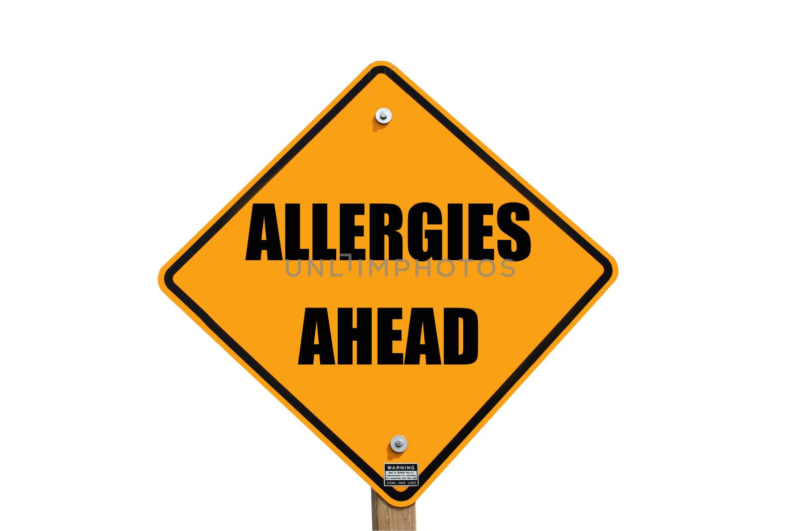 allergies warning sign by dcwcreations