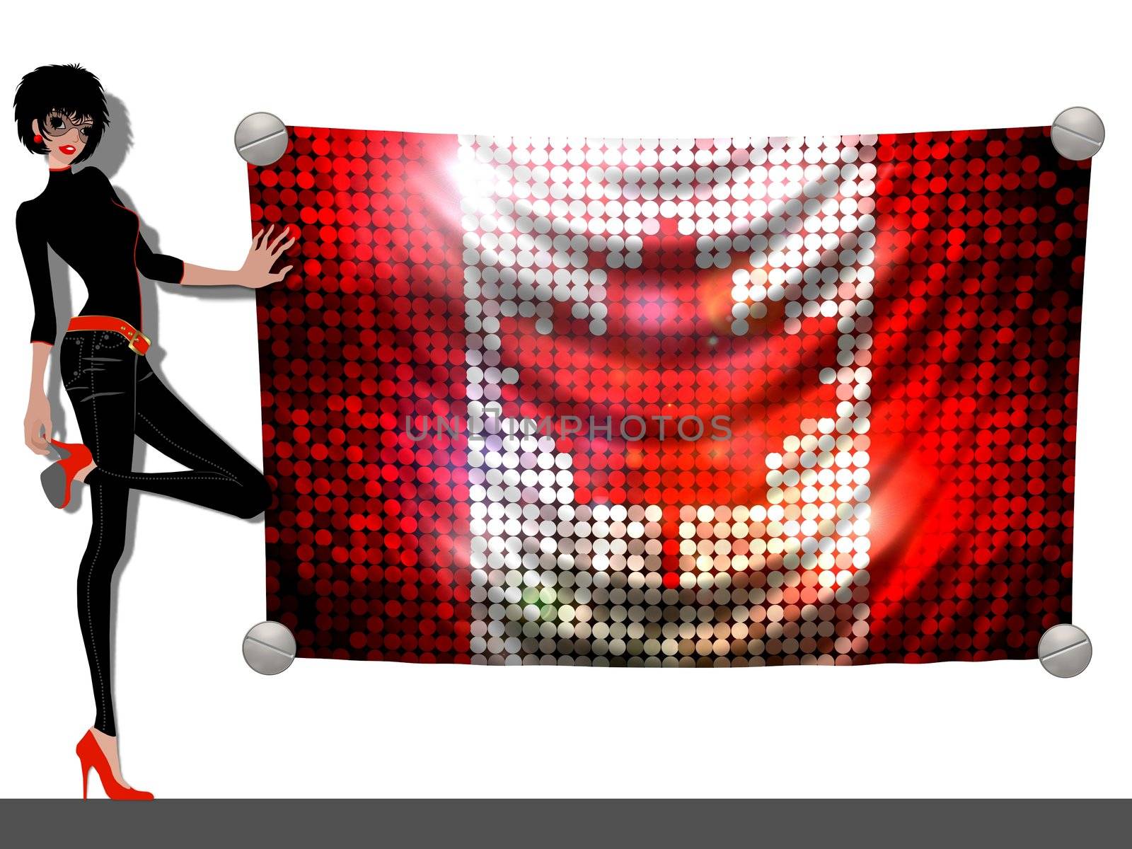 Girl with a Flag of Canada by peromarketing