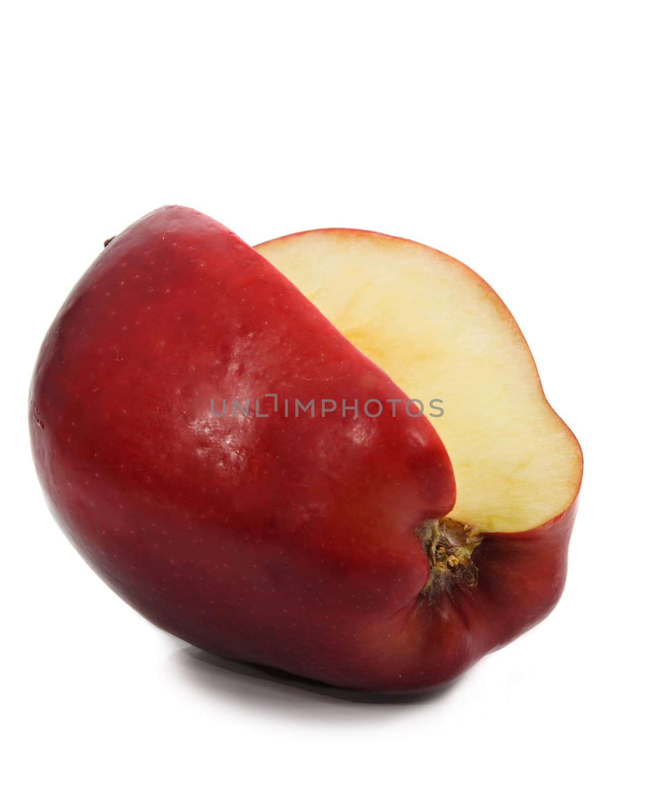 Delicious red apple, isolated on white