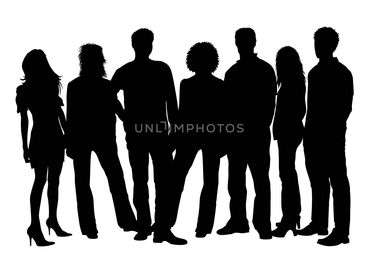 Young People Silhouettes