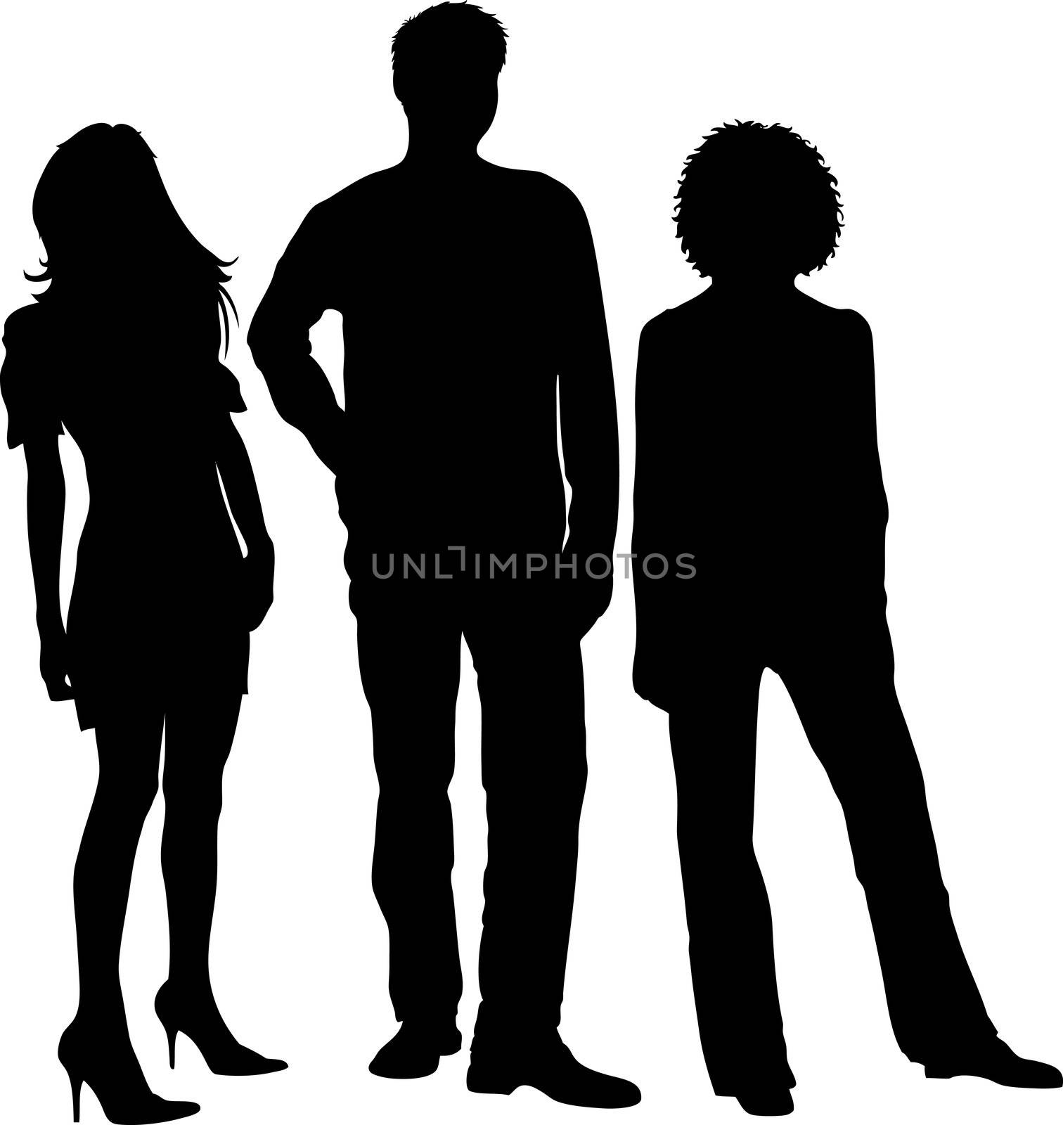 Young People Silhouettes by peromarketing