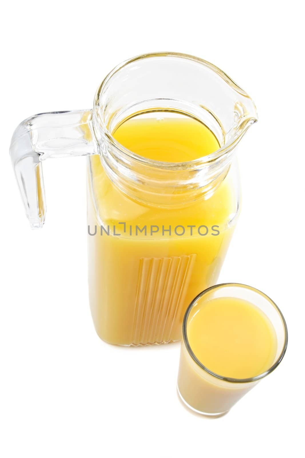orange juice jug and glass by lanalanglois